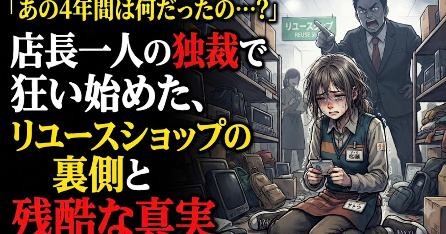 「あの4年間は何だったの…？」店長一人の独裁で狂い始めた、リユースショップの裏側と残酷な真実