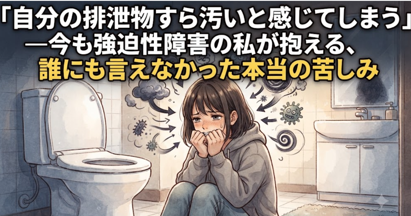 「自分の排泄物すら汚いと感じてしまう」―今も強迫性障害の私が抱える、誰にも言えなかった本当の苦しみ