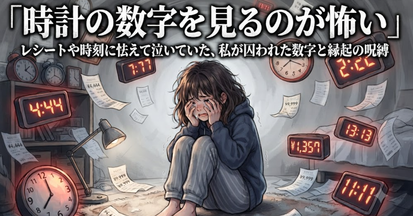 「時計の数字を見るのが怖い」――レシートや時刻に怯えて泣いていた、私が囚われた数字と縁起の呪縛