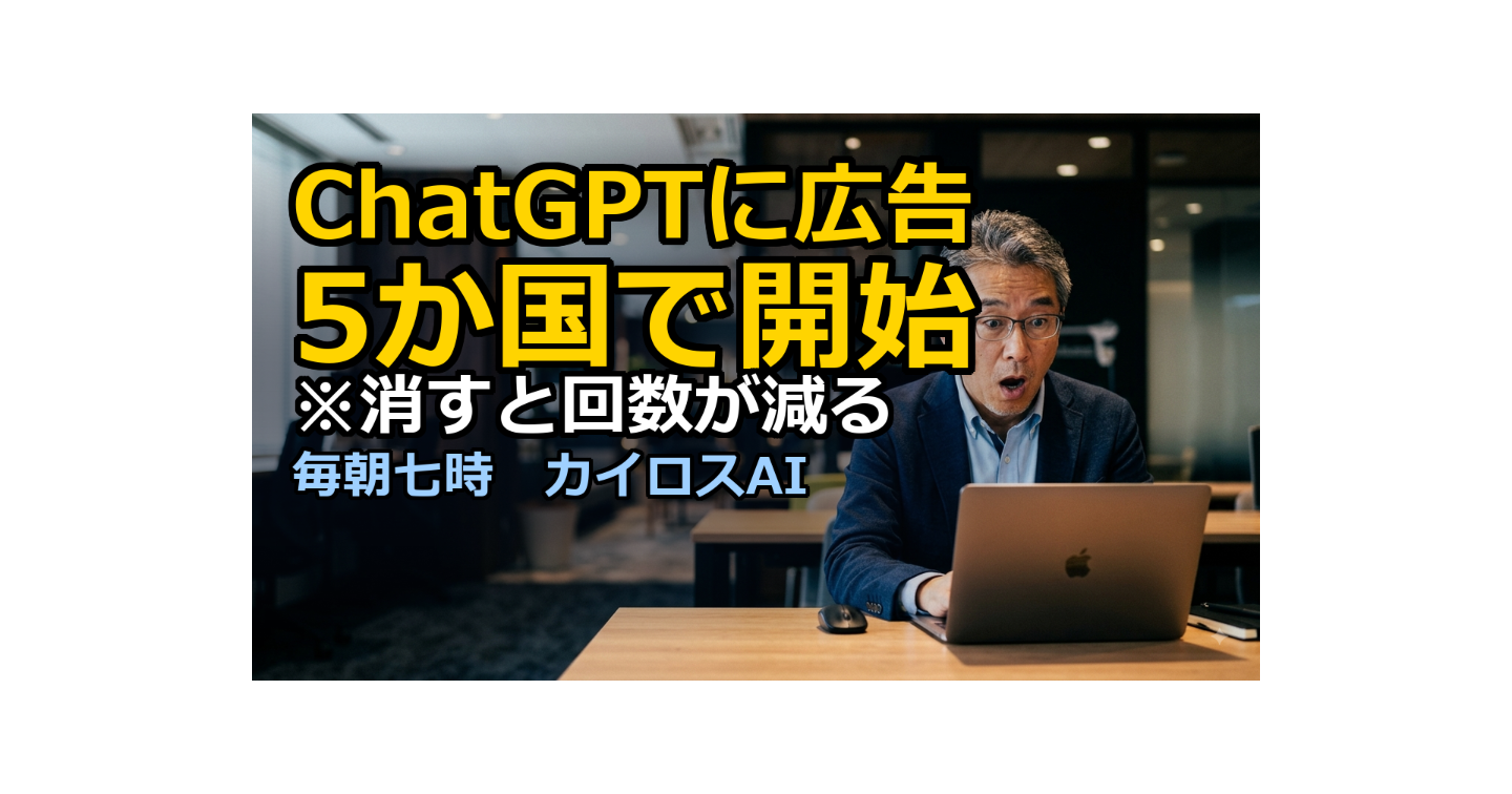 8月11日、ChatGPTに広告が入りました｜副業の人が今日やる一歩
