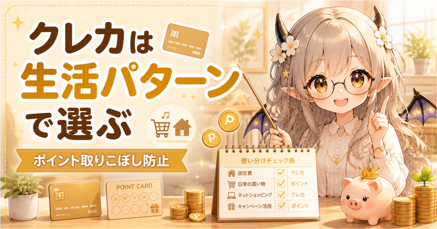 ポイントを貯めているのに損する人へ。クレカは「生活パターン」で選びなさい
