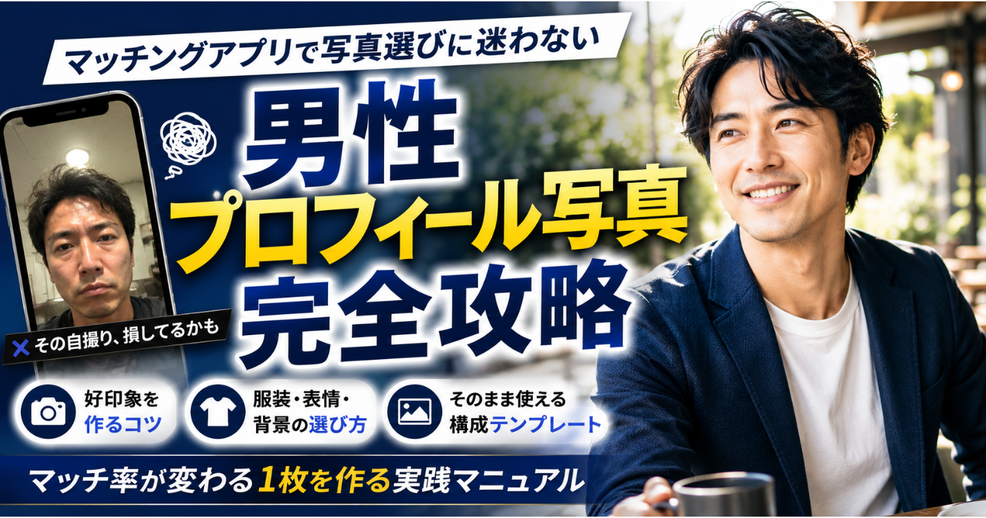 男性プロフィール写真完全攻略