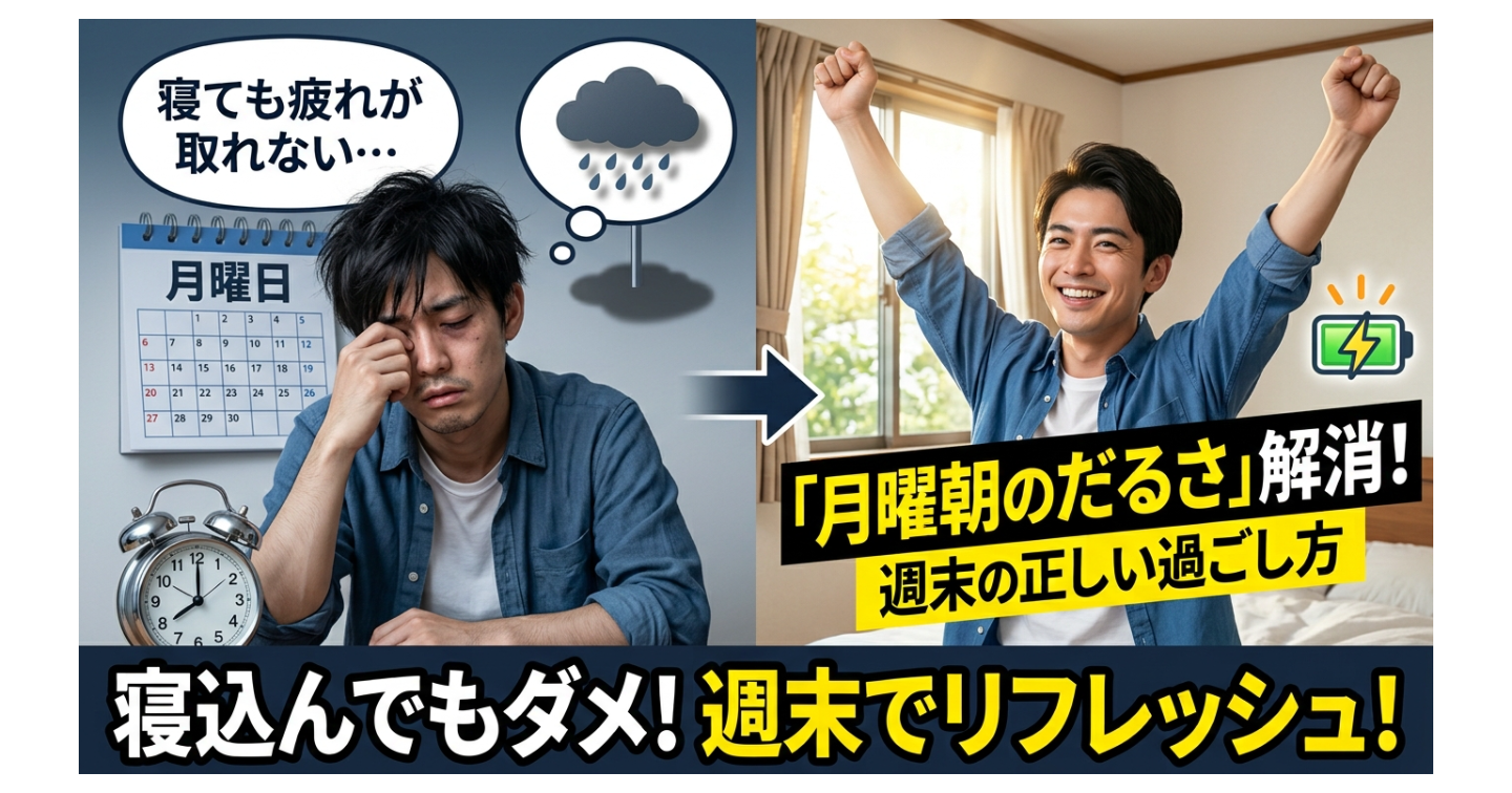 休日に寝込んでも疲れが取れない…「月曜朝のだるさ」を解消する週末の過ごし方