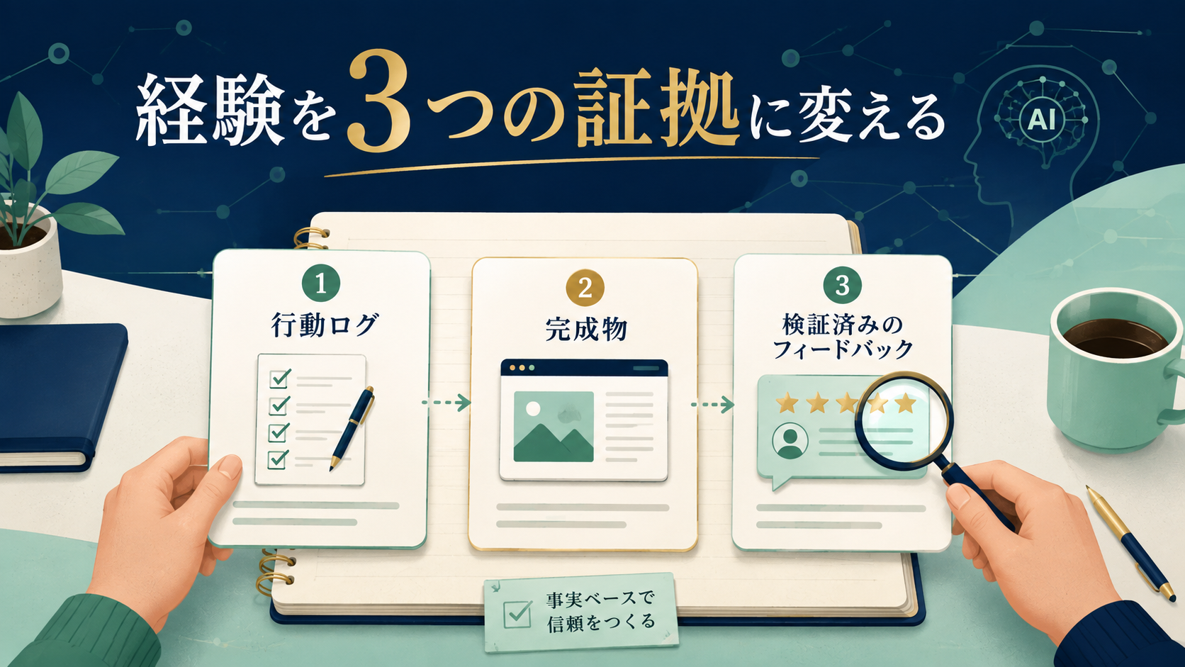 AI副業で「実績がない」と悩む人へ｜経験を3つの証拠に変える記録術