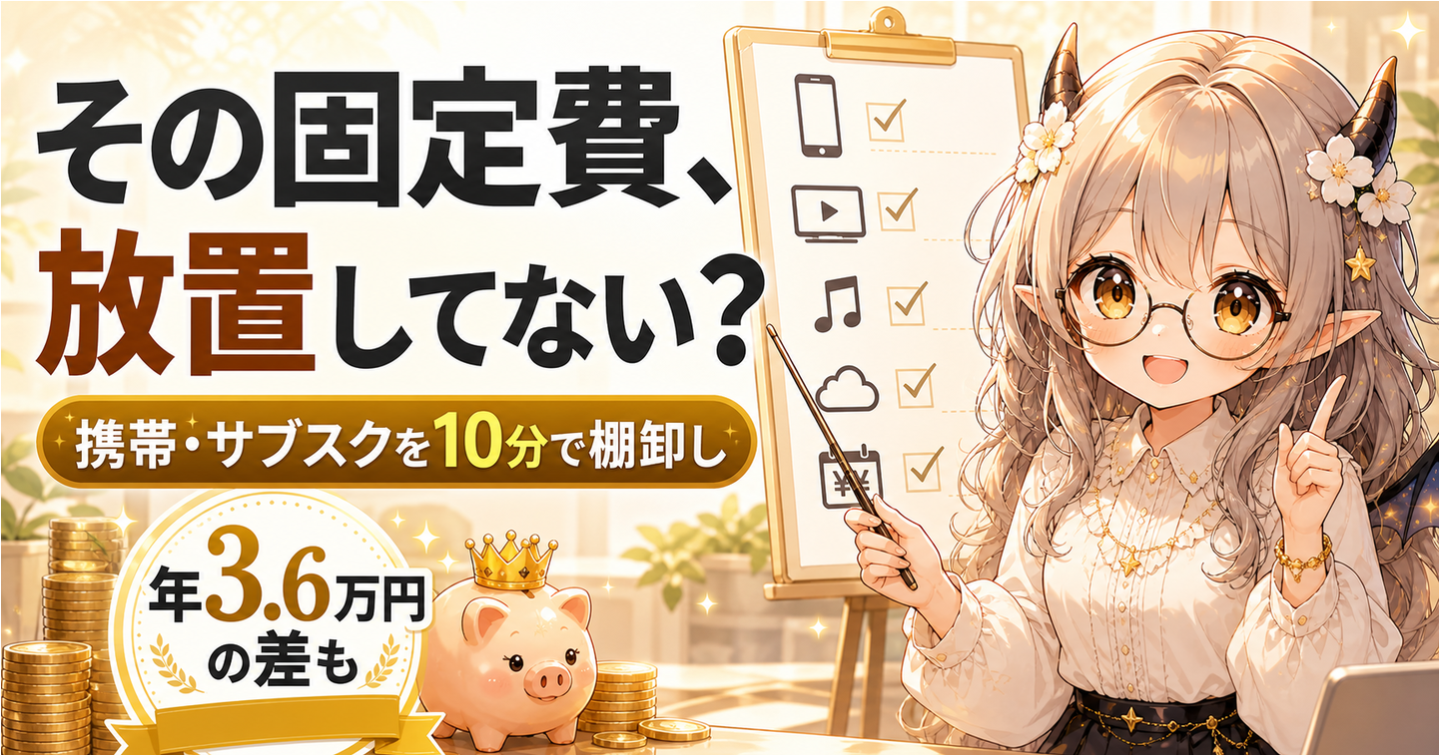 月3,000円の見落としが年3.6万円に｜携帯・サブスクを10分で棚卸しする方法