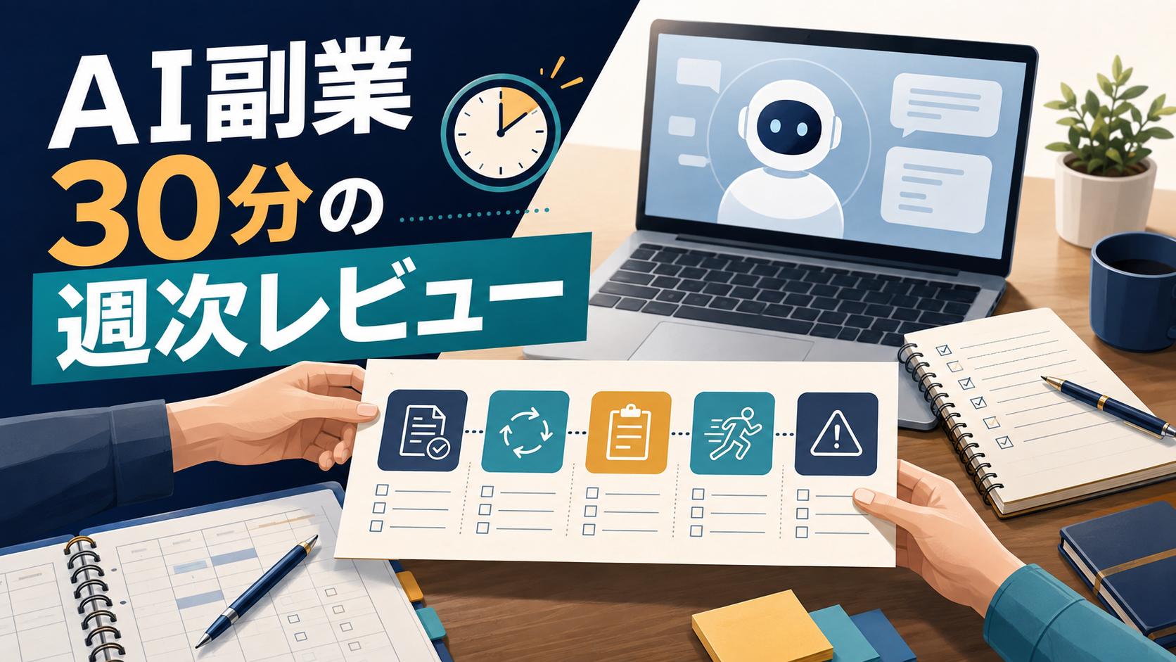 元看護師の申し送り術をAI副業へ｜週次レビューを30分で終える実務テンプレート