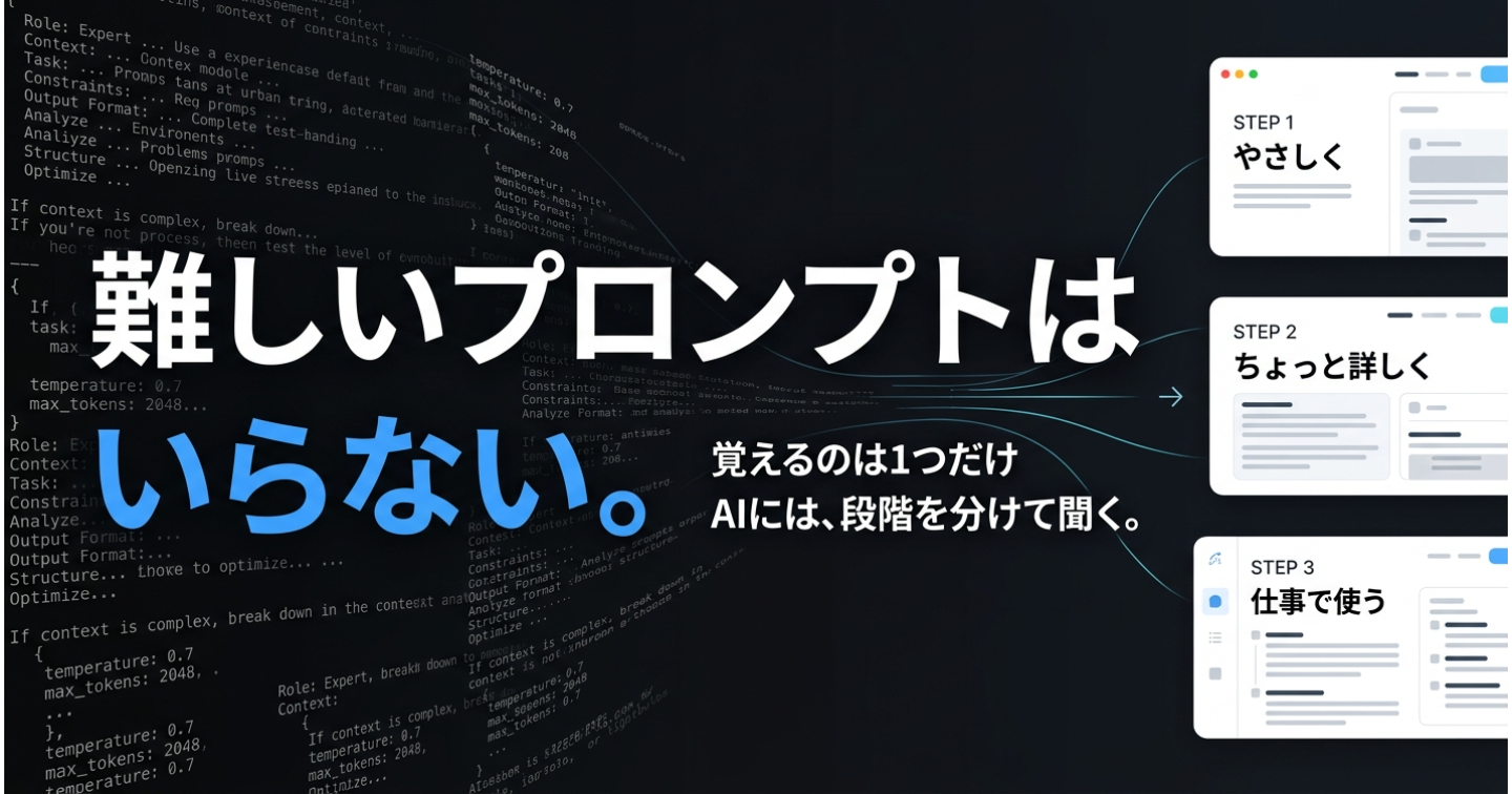 段を分けて頼むという視点 ー AIに小難しい回答をやめさせる方法