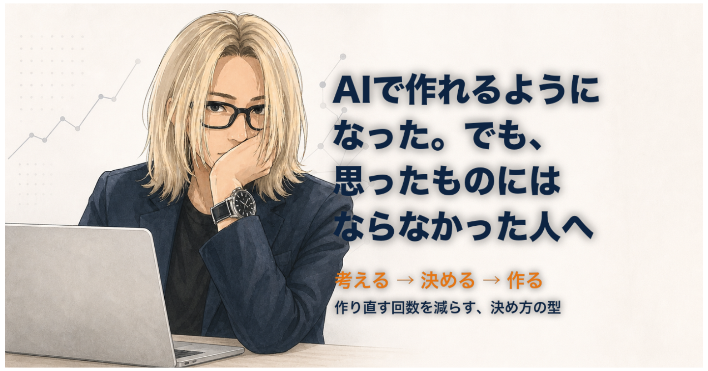 AIで作れるようになった。でも、思ったものにはならなかった人へ