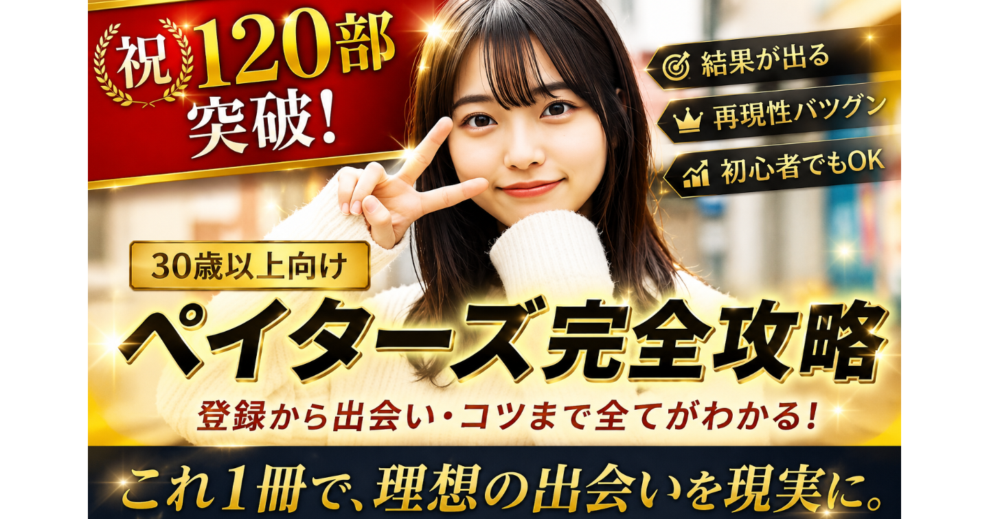 🔥120部突破🔥【2026年ペイターズ完全攻略】～お手当てなしでパパ活女子を〇〇する方法徹底解説～ 