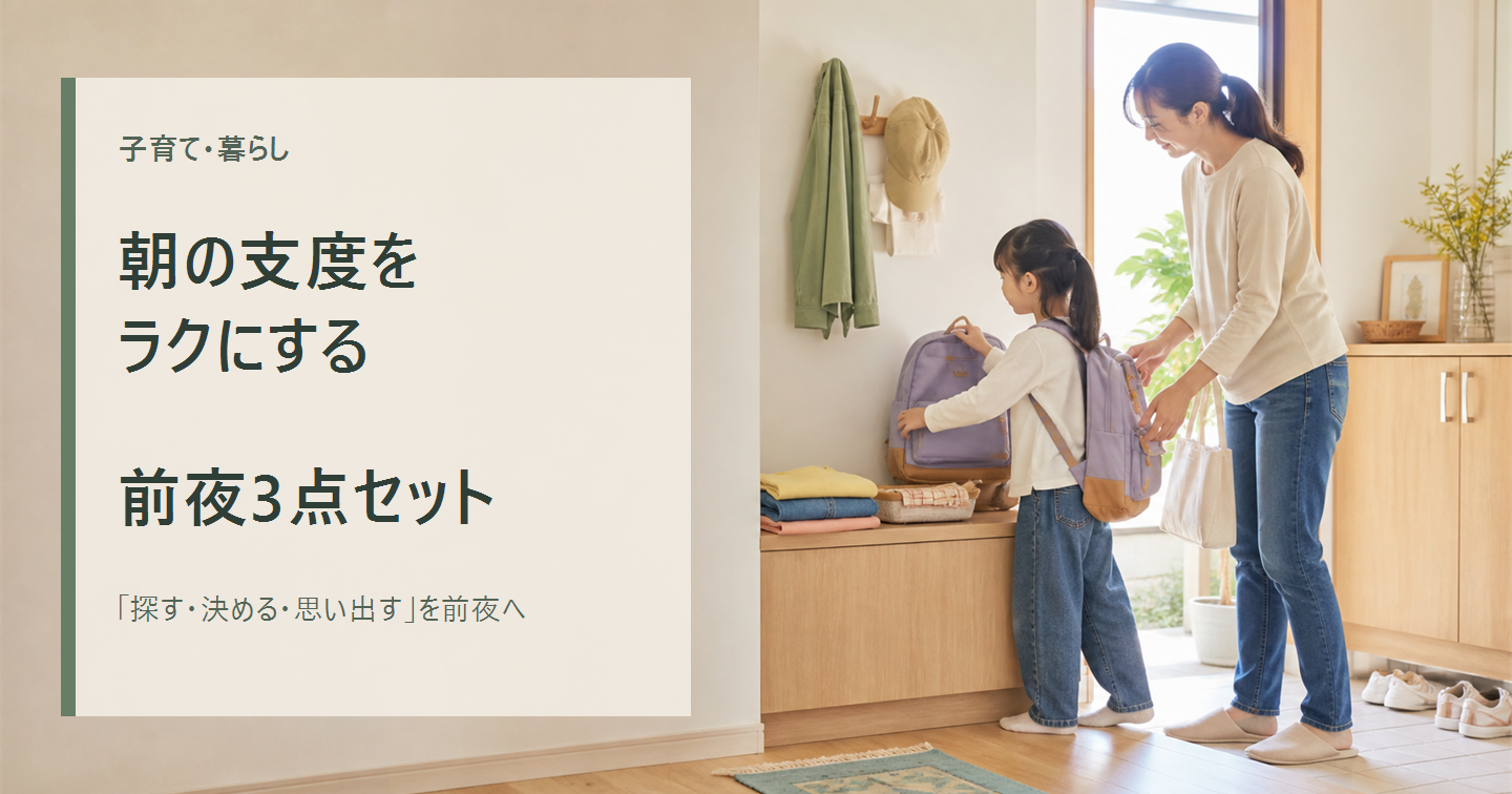 朝の支度をラクにする「前夜3点セット」