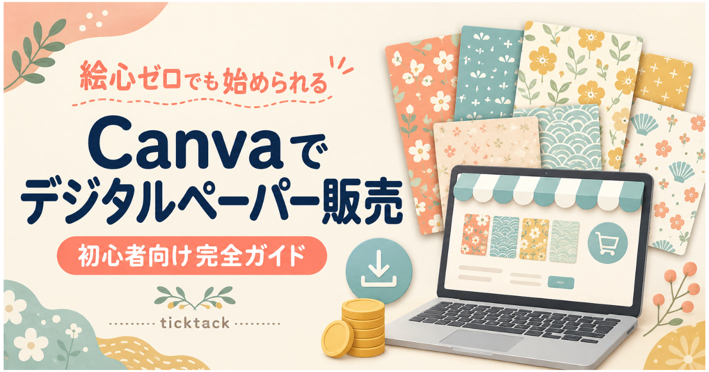 絵が苦手でも大丈夫。Canvaで始める「デジタルペーパー販売」入門