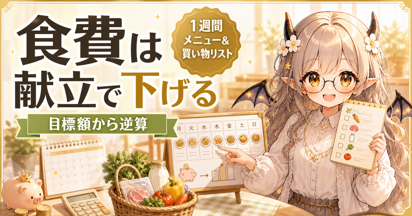 食費が毎月オーバーする家へ｜目標額から逆算する1週間献立と買い物リスト