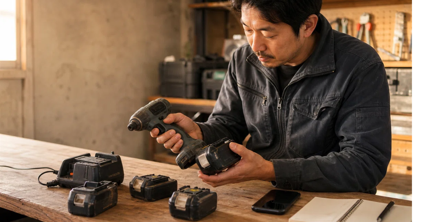 🔋🛠 中古工具せどりでバッテリー劣化と型番需要を見抜く方法