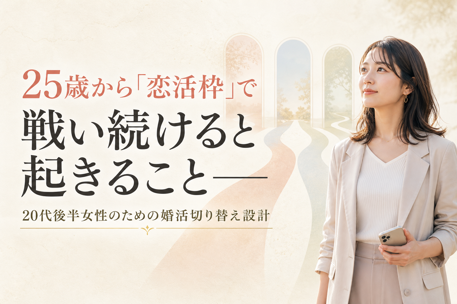 25歳から「恋活枠」で戦い続けると起きること——20代後半女性のための婚活切り替え設計
