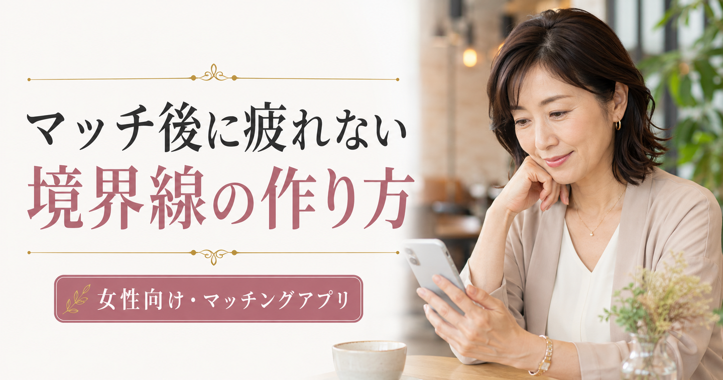 マッチ後に疲れる女性へ｜質問攻め・即LINE・深夜誘いを断る境界線の作り方