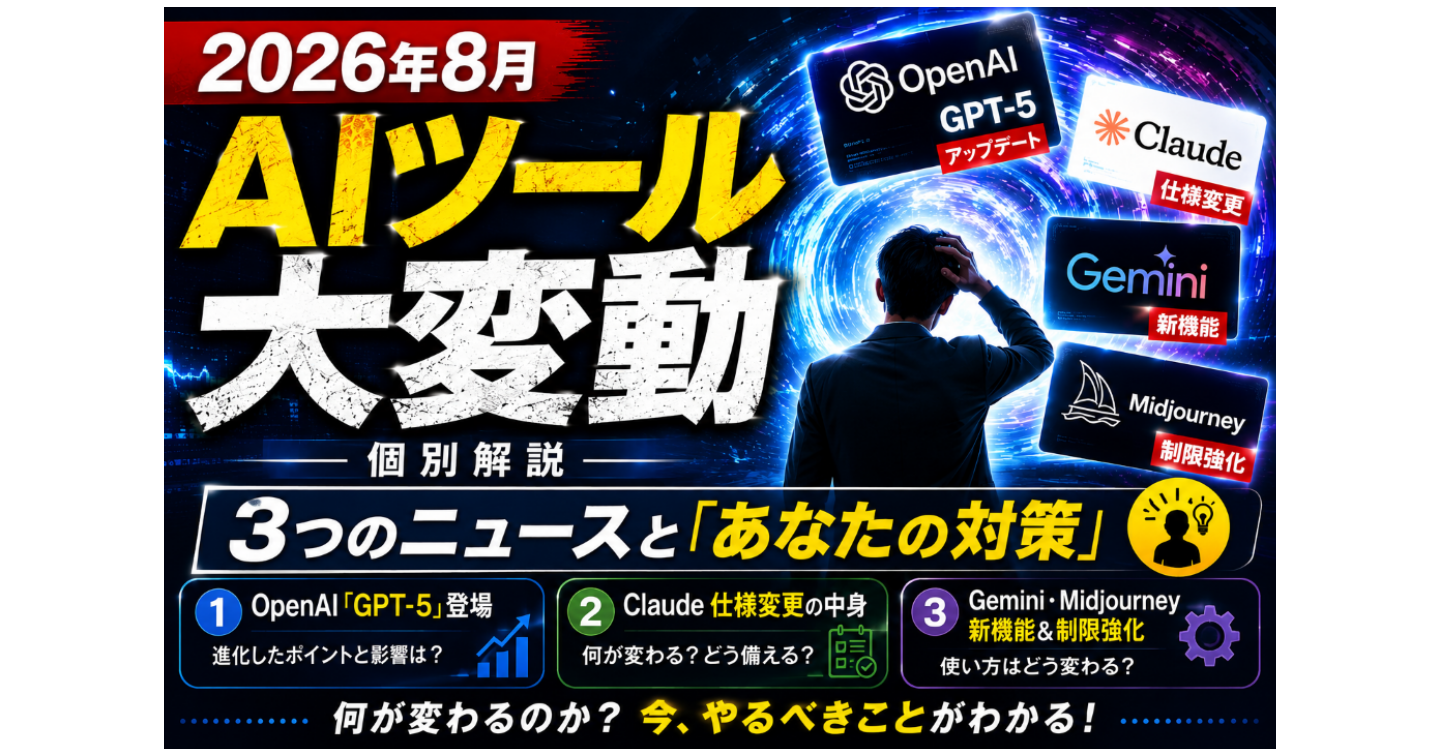 【要約編①】2026年8月「AI ツール大変動」—— なぜ今、安定性から利便性へシフトしているのか