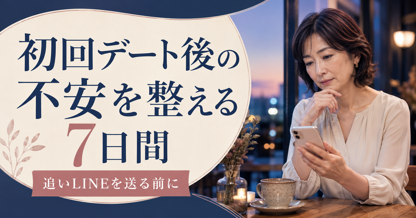 初回デート後に不安になる女性へ｜追いLINEを送る前の7日間