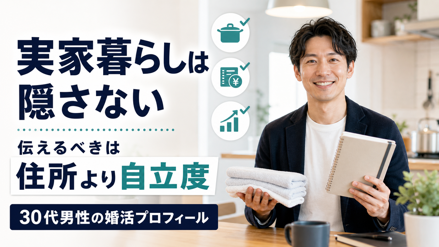 実家暮らしは隠さない——30代男性が「自立している」と伝わる婚活プロフィールの作り方