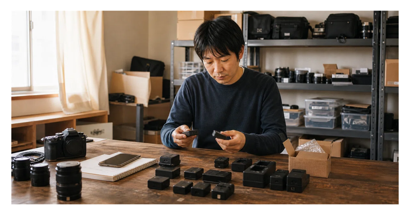 📦 中古カメラ付属品せどりで純正バッテリーと充電器を見分ける方法