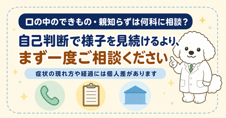 口の中のできもの・親知らずは何科に相談？口腔外科でみてもらえること｜大阪・羽曳野の【加藤総合歯科・矯正歯科】／大阪・梅田の【えみは総合歯科】