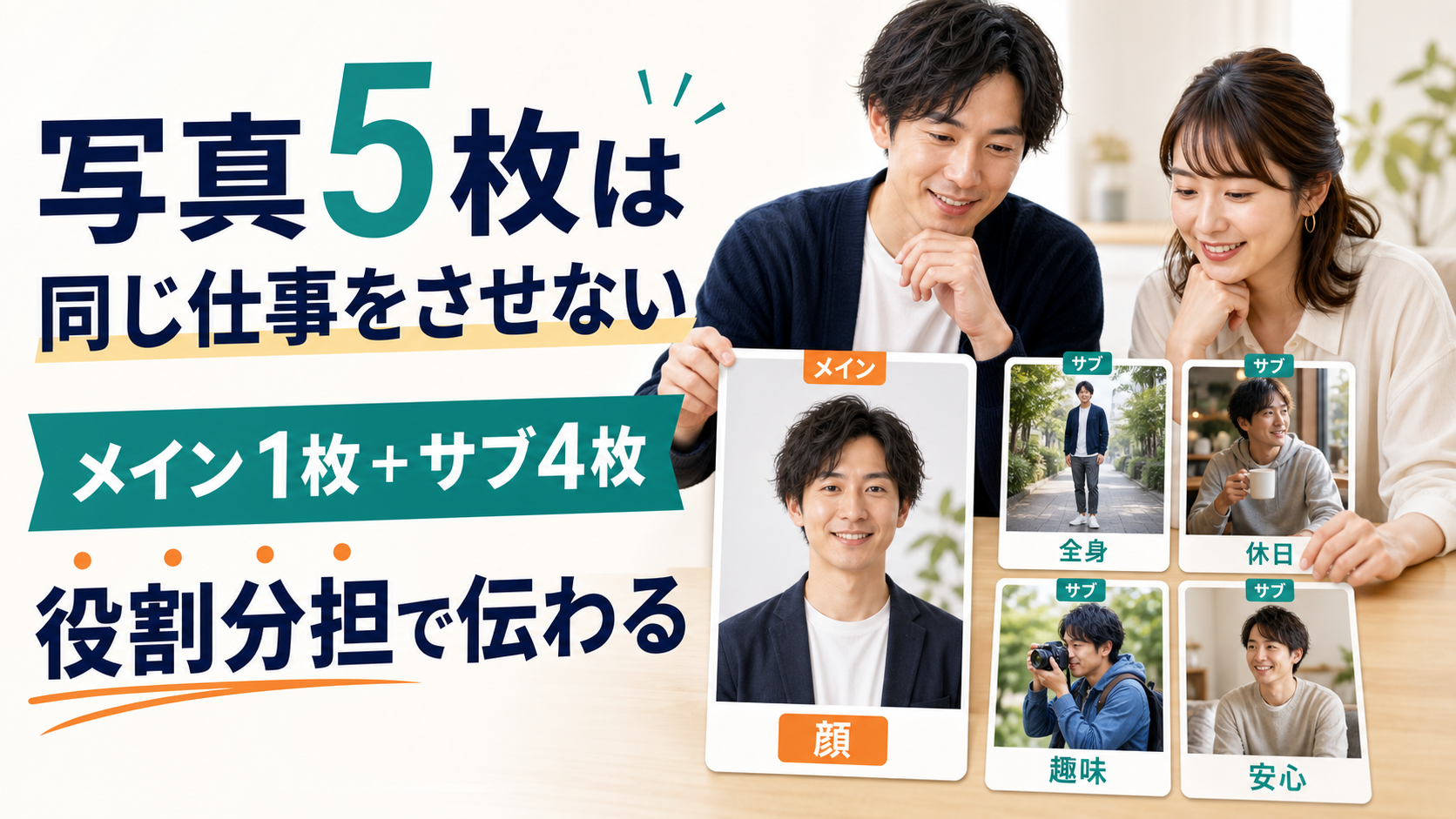 写真は5枚とも同じ仕事をさせない——メイン1枚＋サブ4枚の役割分担