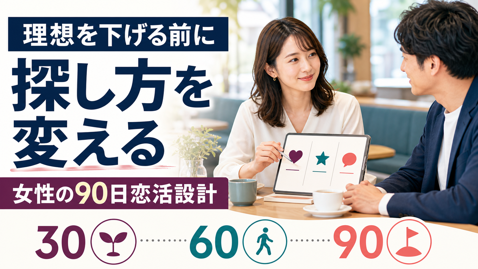 理想を下げる前に、探し方を変える——恋愛経験が少ない女性が彼氏を見つける90日設計