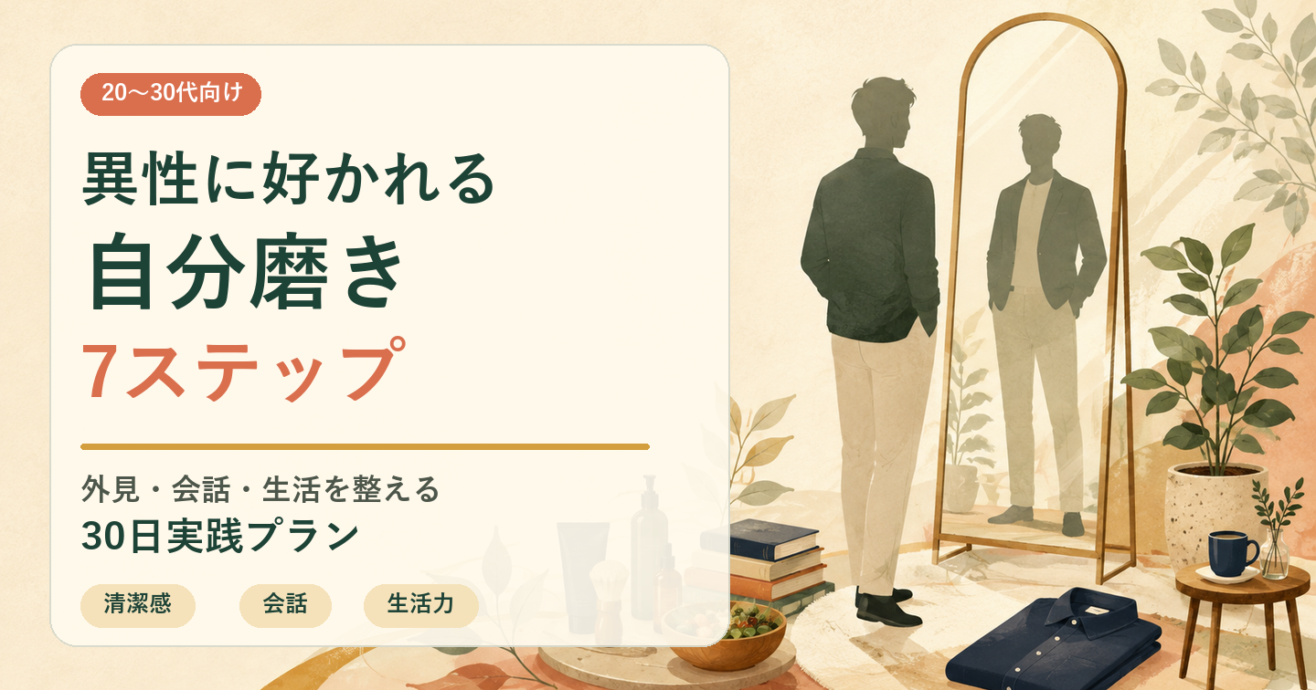 異性に好かれる自分磨き7ステップ【20〜30代向け】