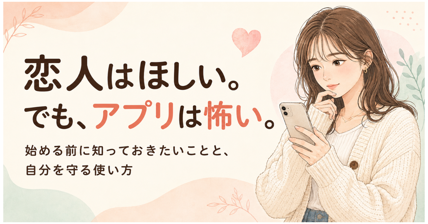 恋人はほしい。でも、アプリは怖い。始める前に知っておきたいことと、自分を守る使い方