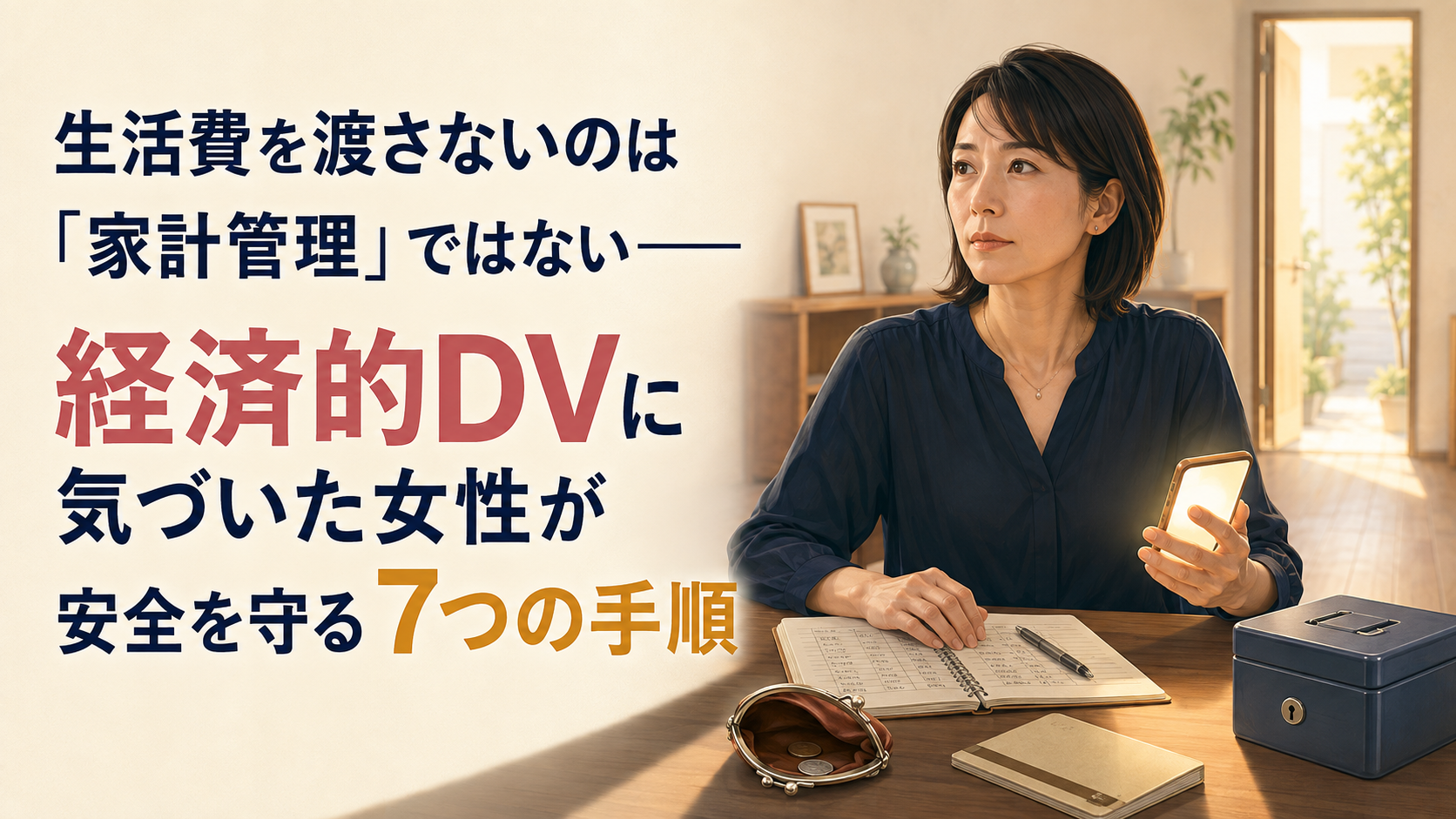 生活費を渡さないのは「家計管理」ではない——経済的DVに気づいた女性が安全を守る7つの手順