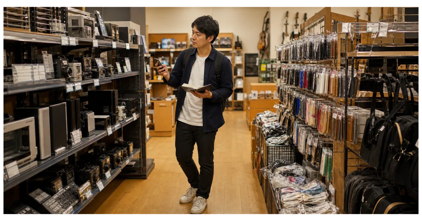 📦 ブックオフ店舗せどりで家電棚と付属品棚を横断して探す方法