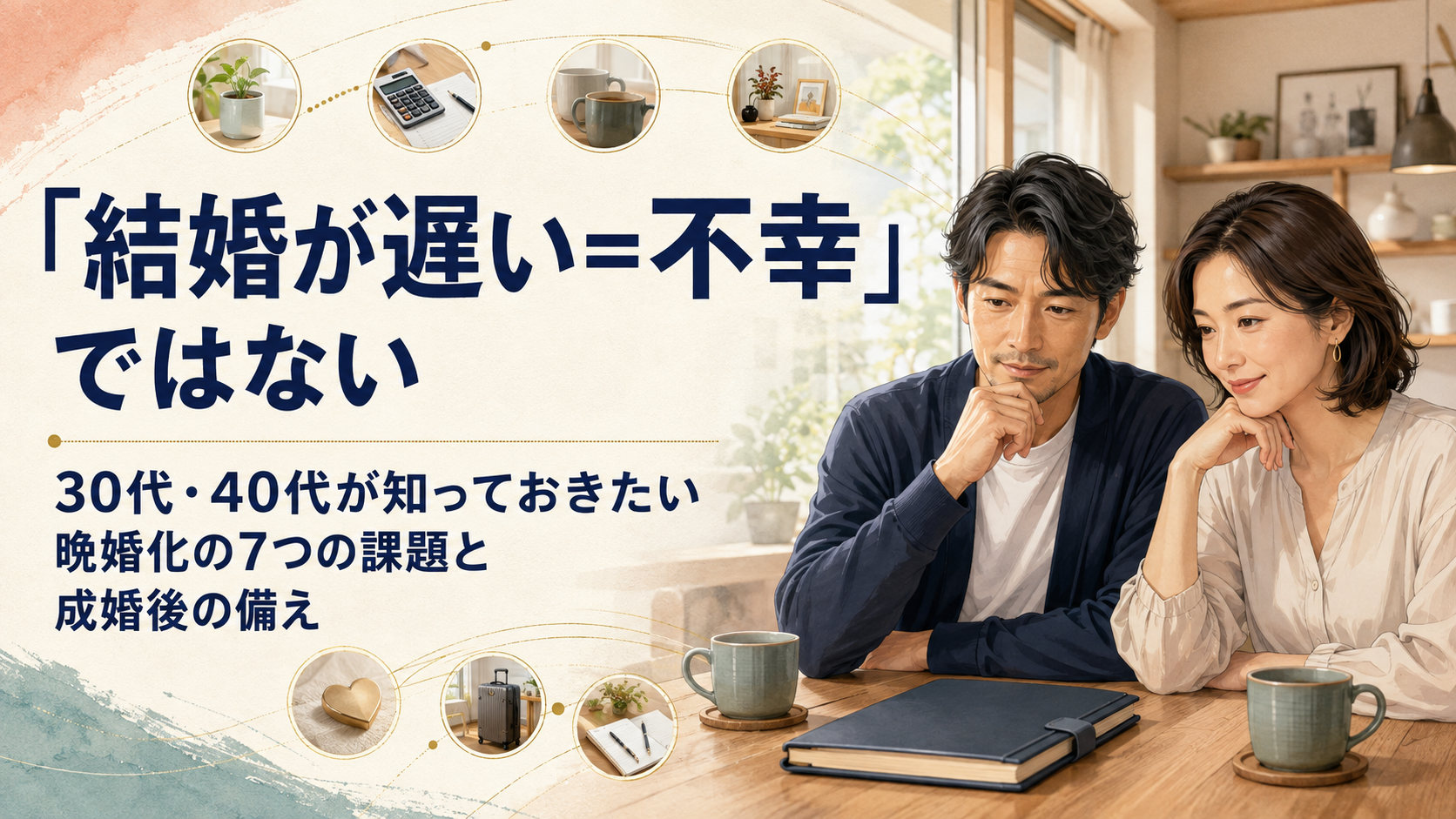 「結婚が遅い＝不幸」ではない——30代・40代が知っておきたい晩婚化の7つの課題と成婚後の備え