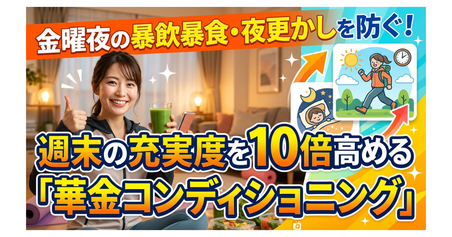  金曜夜の暴飲暴食・夜更かしを防ぐ！週末の充実度を10倍高める「華金コンディショニング」