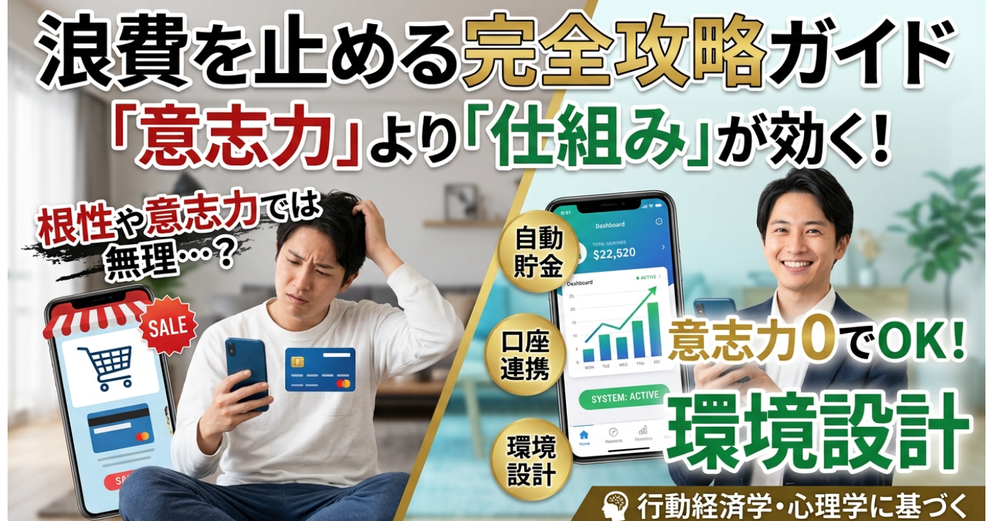【完全攻略ガイド】意志力ゼロで勝手に資産が残る「行動経済学型・脱・浪費システム」導入マニュアル