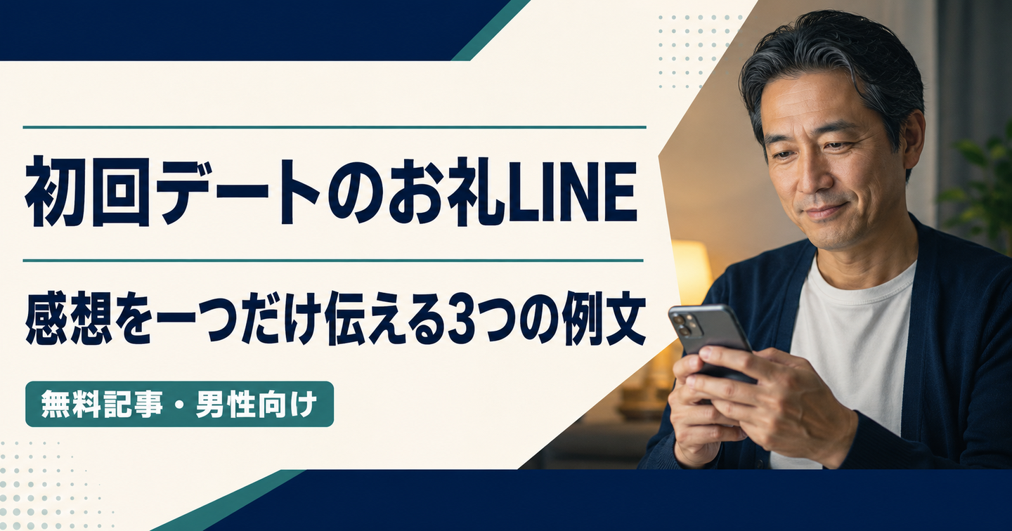 初回デートのお礼LINE｜感想を一つだけ伝える3つの例文