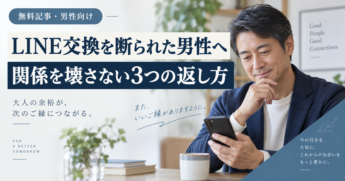 LINE交換を断られた男性へ｜関係を壊さない3つの返し方