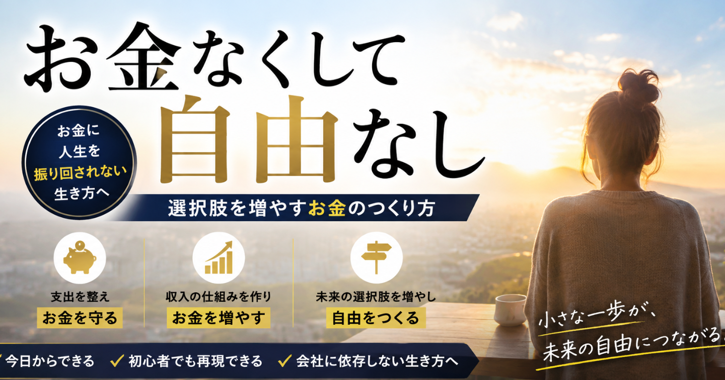 「お金なくして自由なし」──お金に縛られない人生をつくるために、今から始めること