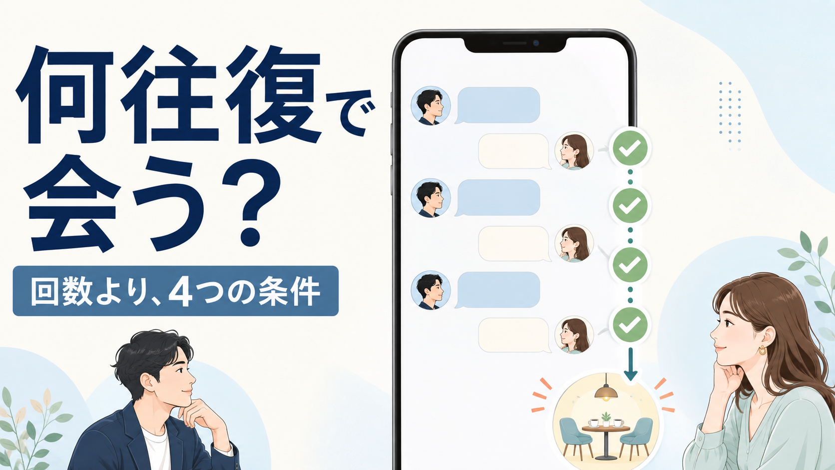 何往復で会うのが正解？——初デートから逆算するメッセージ設計
