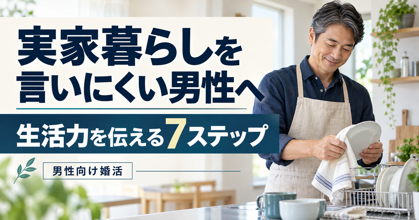 実家暮らしを言いにくい男性へ｜生活力を伝える7ステップ