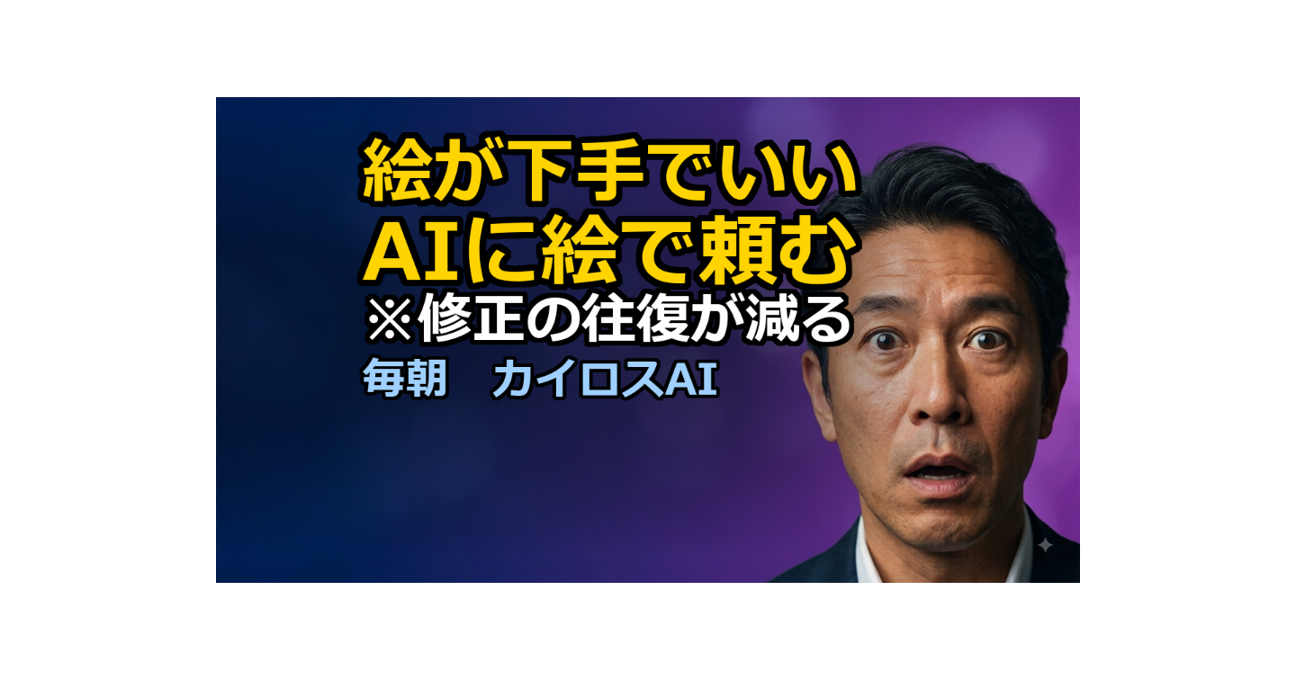 AIに「下手な絵」を渡せるようになった日｜今日足せる提案書の一行