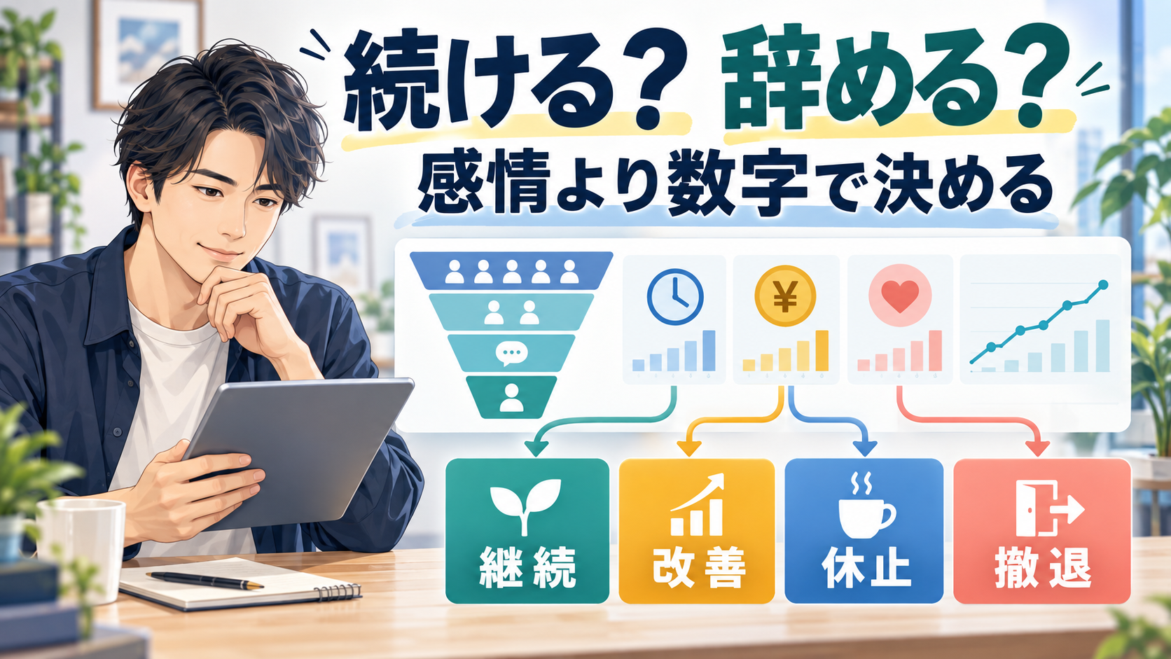数字は自分を裁かない——マッチングアプリを続ける・変える・辞める撤退基準