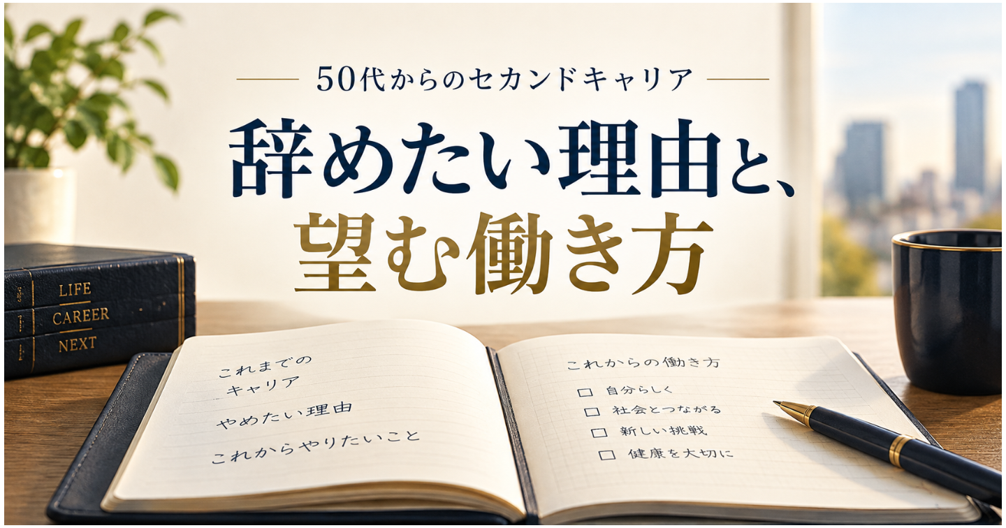 50代の仕事の迷いを整理する｜不満と希望を分ける3行メモ