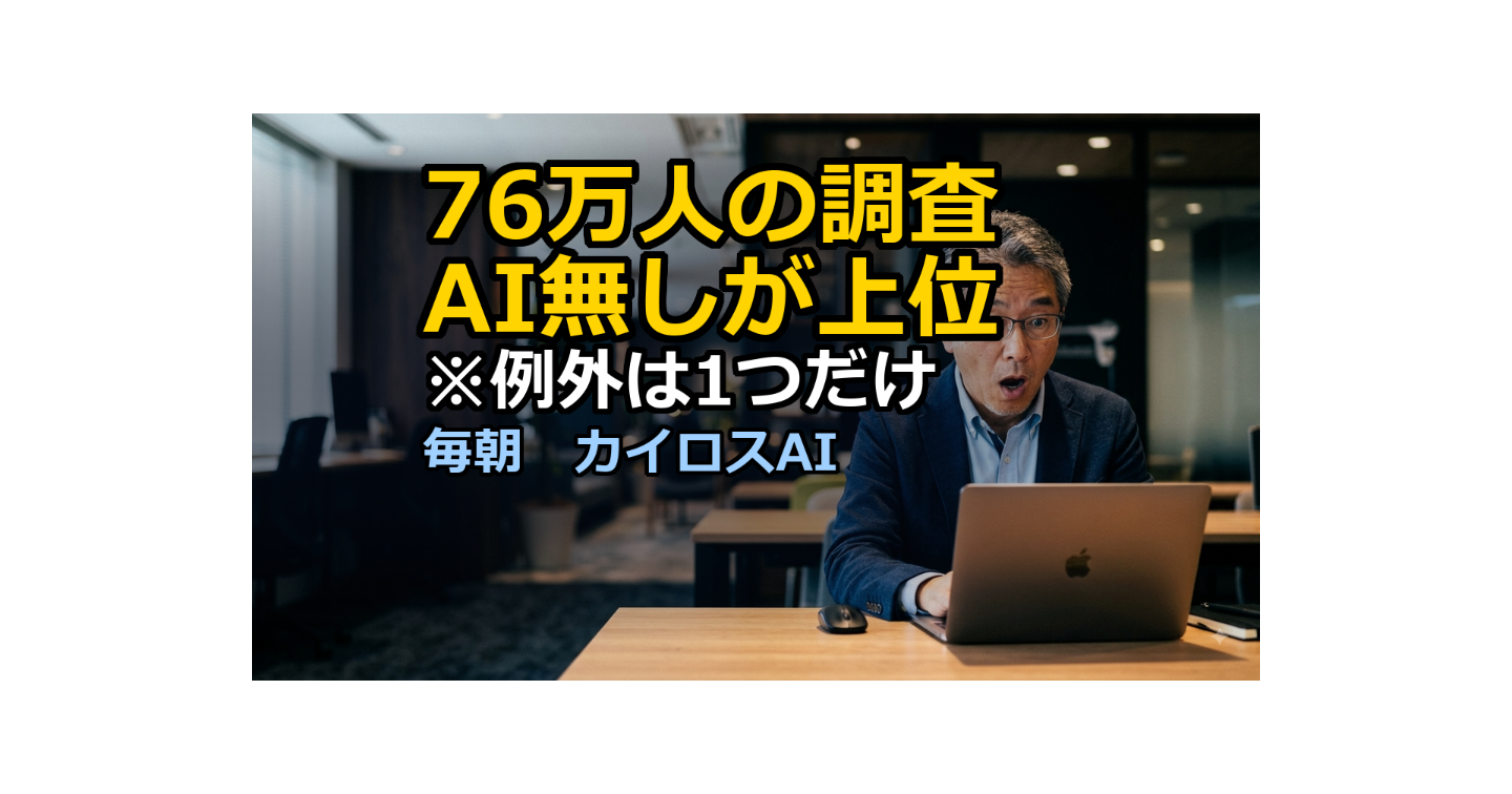 AIを使わなかった生徒のほうが成績は上だった｜76万人の調査でわかった分かれ目