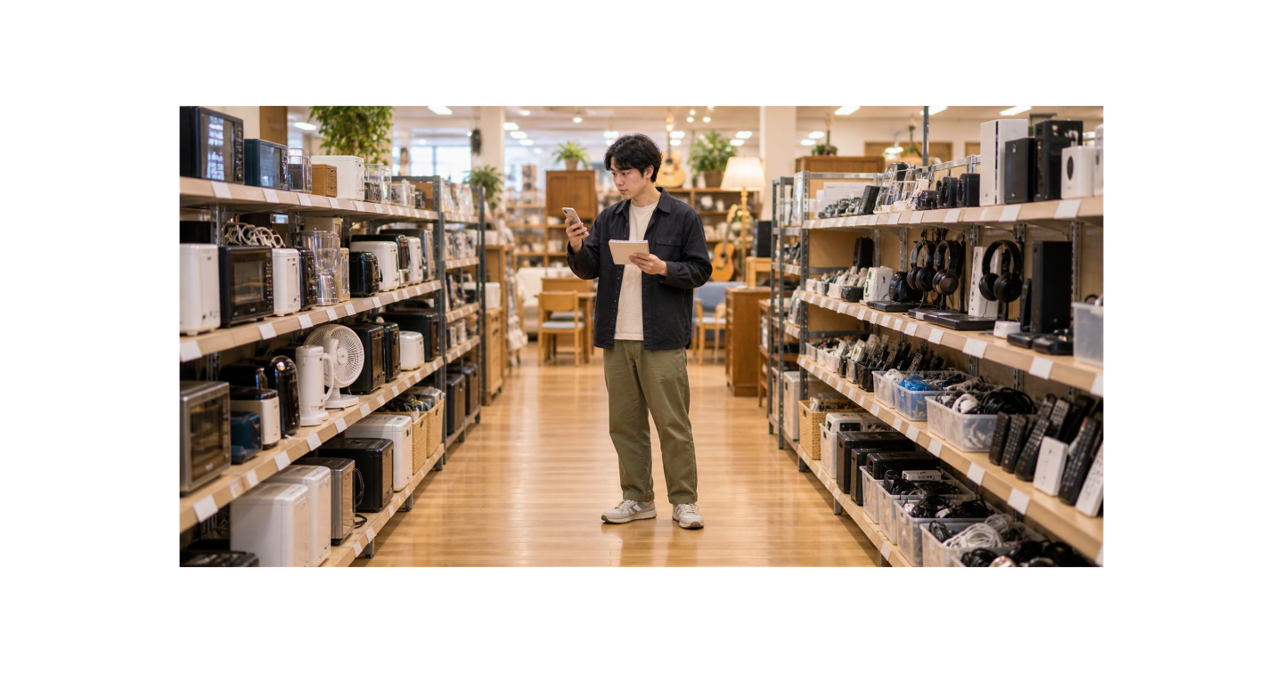 📦 ブックオフ店舗せどりで家電棚と付属品棚を横断して探す方法