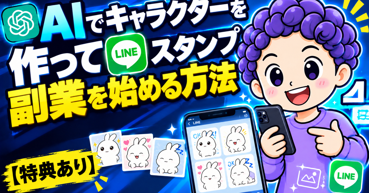 AIでキャラクターを作ってLINEスタンプ副業を始める方法｜絵心ゼロの私が実際にやってみた記録