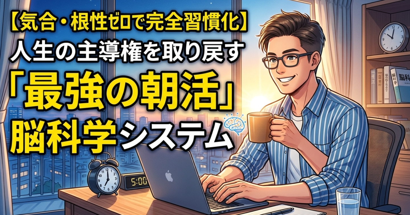 【気合・根性ゼロで完全習慣化】人生の主導権を取り戻す「最強の朝活」脳科学システム