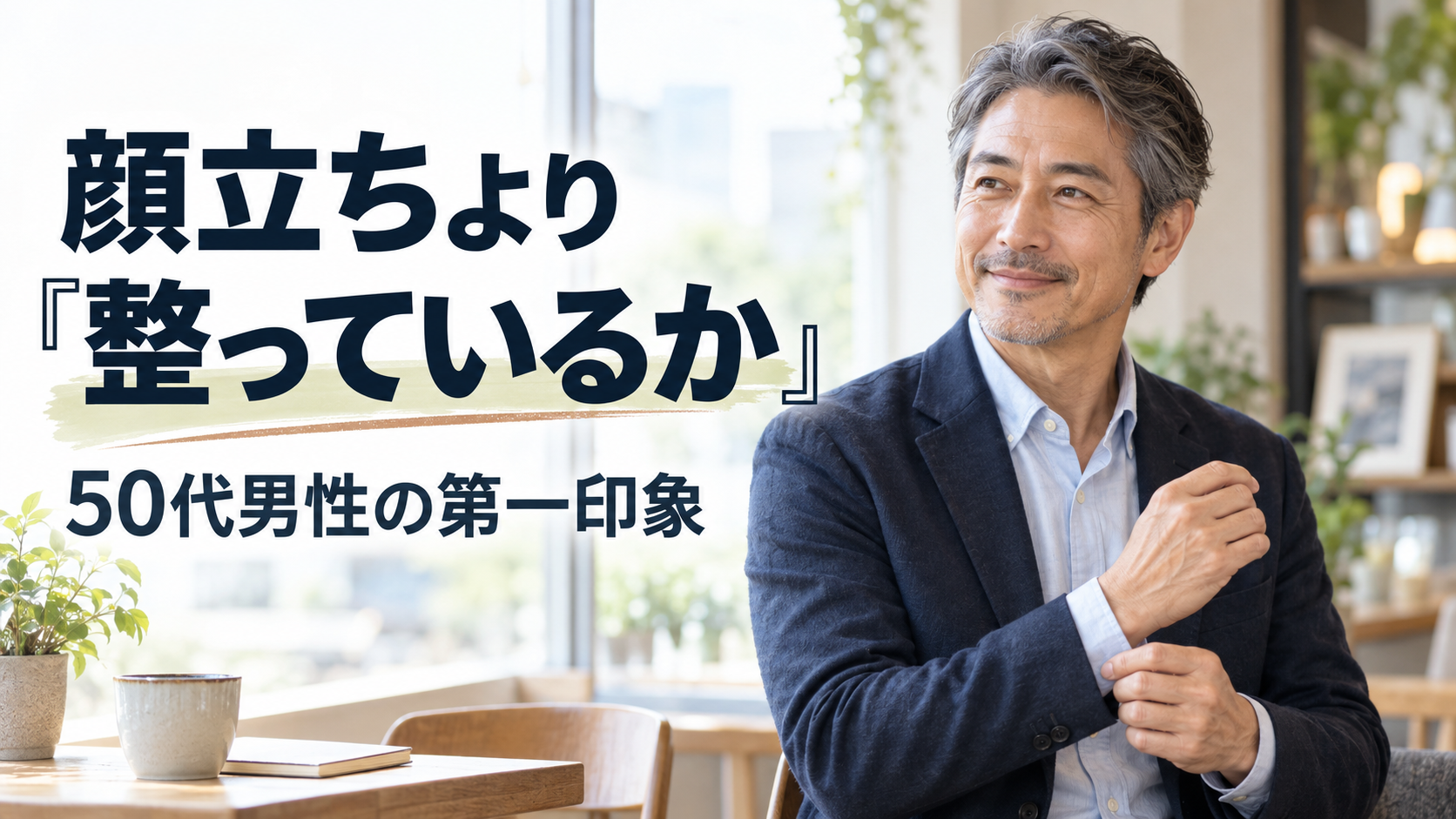 50代男性の第一印象は、顔立ちより「整っているか」——写真と服装で見直す5項目