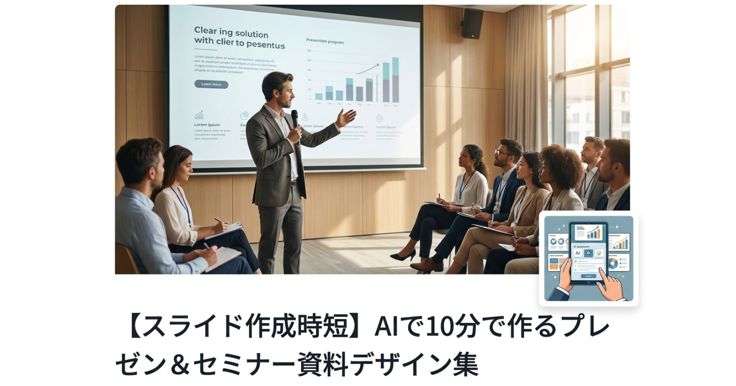 【スライド作成時短】AIで10分で作るプレゼン＆セミナー資料デザイン集