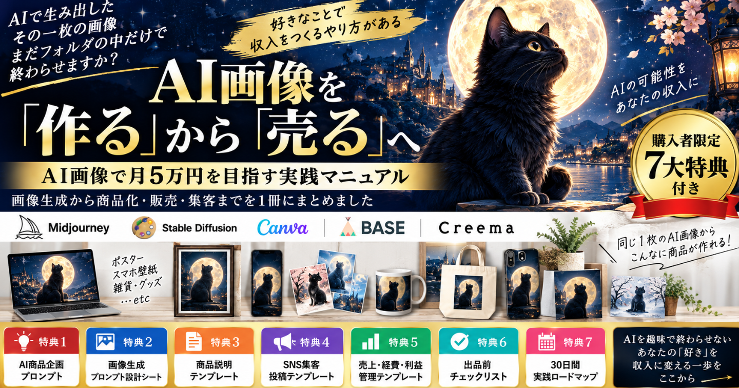 💸AI画像副業で月5万円を目指す販売実践スタートガイド