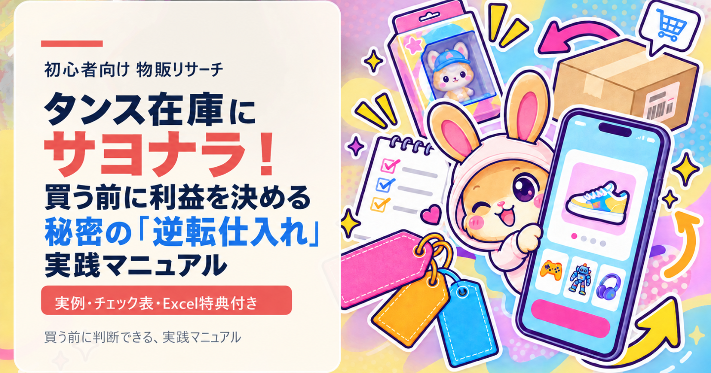 タンス在庫にサヨナラ！買う前に利益を決める秘密の「逆転仕入れ」実践マニュアル