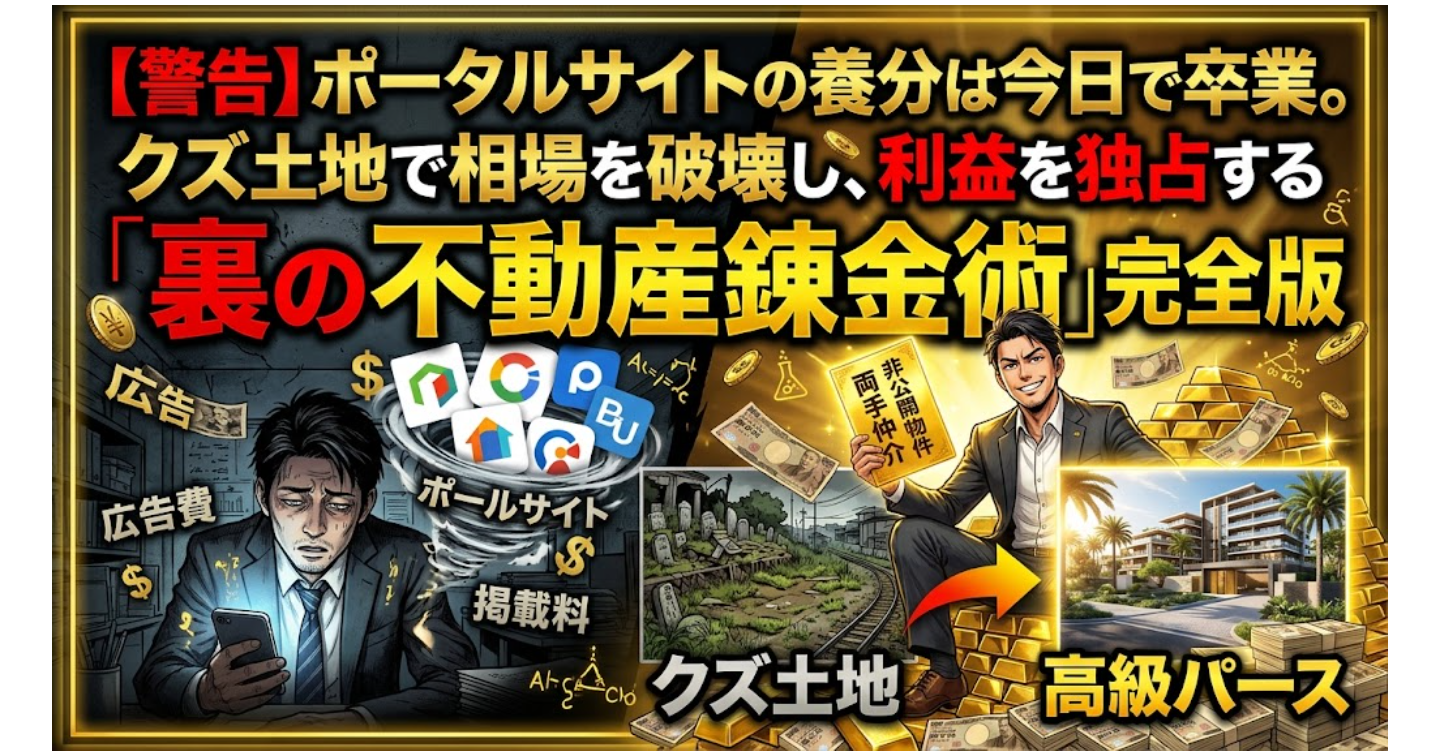 【劇薬】「お墓の横のクズ土地」が宝の山に化ける。上場企業も黙認する”バグ物件”で相場を破壊し、利益を独占する不動産ハック